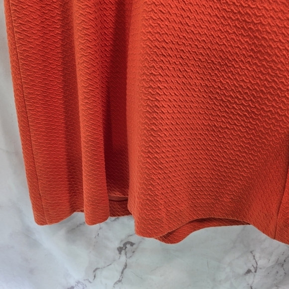 Anthropologie Dress Womens 8 Medium Orange Armour Cross Front Jacquard Mini - Picture 7 of 10